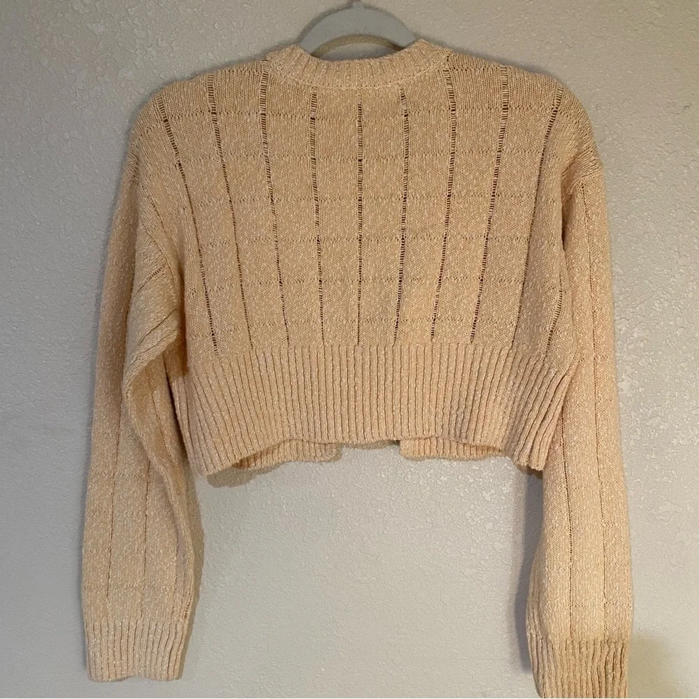 Free People Beach Cropped Cotton Cardigan
